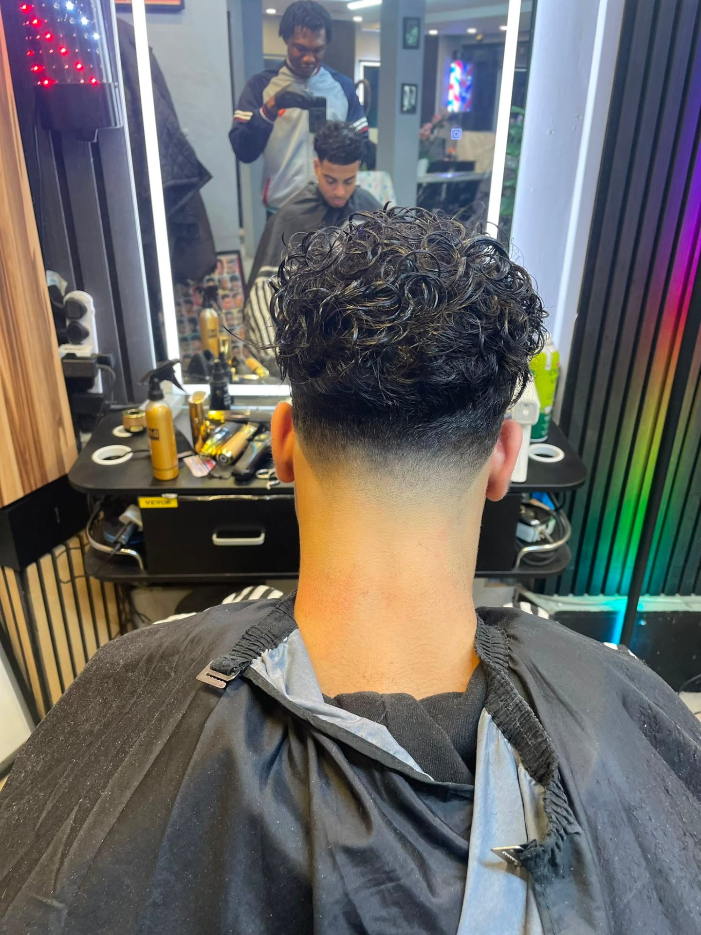 Curly Top Drop Fade